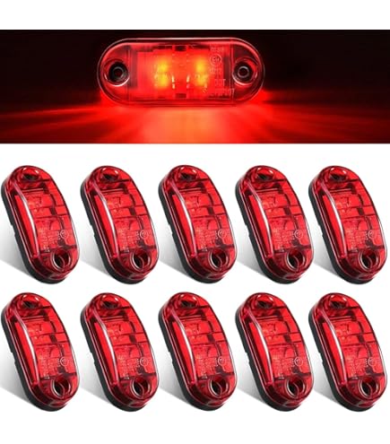 Luci LED Indicatori Laterali 12V/24V - 10 Pezzi Rossi, Per Camion E Auto, Facili Da Installare - Foto 12