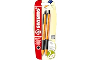 STABILO pointball - Penna a Sfera Ecosostenibile - CO2 neutral - Pack da 2 - Nero