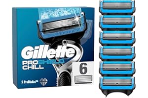 ‎GILLETTE Gillette ProShield Chill Rasierklingen, 6 Original Ersatzklingen für Nassrasierer Herren mit 5-fach Klinge, Kühl-Technologie für angenehme Rasur
