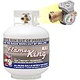 Flame King YSN230b 20 Pound Steel Propane Tank Cylinder with OPD Valve and Built-in Gauge, 20 lb Vertical