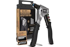 KLRS tec® Professional zestaw szczypiec do nitów wraz z 120 nitami i 4 wiertłami HSS – wysokiej jakości szczypce do nitów zrywalnych