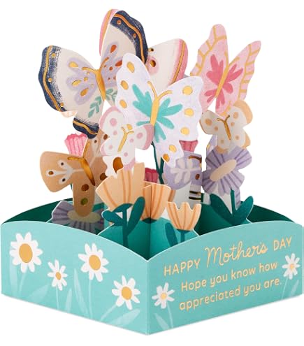 Hallmark Muttertagskarte Mit 3D Einhorn Pop-Up – Magische Grußkarte Für Mama | Mit Pinkfarbenem Umschlag