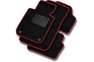 MOTOS Basic Alfombrillas Coche de Velours Adecuado para Renault Megane IV Desde 2016 Compacto - Basic, Material, Rojo - Experimenta un Nuevo Confort de conducción con un Juego de Alfombra de Coche de