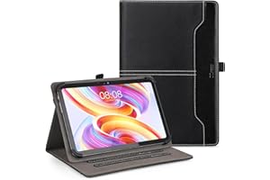 DLveer Custodia Universale per Blackview Tab 90 WiFi 11"/Blackview Tab 70 WiFi/Tab 30 WiFi 10", Compatibile con Teclast T50/T40Air/T40HD/T45HD Tablet, Cover in Pelle PU per Tablet 10-11", Nero Solido