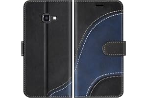 BoxTii Hülle für Samsung Galaxy Xcover 4 / Galaxy Xcover 4s, PU Leder Handyhülle für Galaxy Xcover 4 / Xcover 4s, Ledertasche Klapphülle Schutzhülle mit Kartenfächer und Magnetverschluss, Schwarz