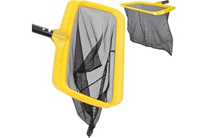MASTERTOP Pool Skimmer Net with Deep Bag, Professional Swimming Pool Leaf Cleaning Skimmer Rake for Hot Tubs, Ponds and Fountains
