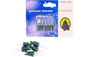 MRS CHRISTMAS LTD 3 Push In Clear Replacement Spare Bulbs 12v with 1 Fuse Bulb (SB202)