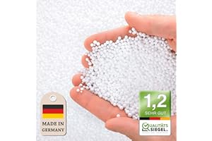 Green Bean 1 Liter Hochwertige Mikro-EPS Perlen 0,5-1 mm aus Deutscher Produktion für Sitzsack-Füllung | Styropor-Kügelchen Nachfüllpack Kissen-Füllung Mikroperlen Stillkissen