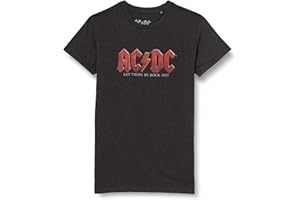 AC/DC cotton division BOACDCRTS002 Camiseta, Antracita Melange, XS para Niñas
