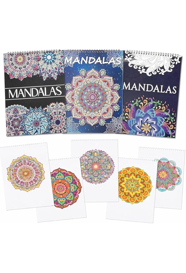 Extra grote kleurboeken Anti Stress Kalmerende A3 Mindful Therapeutische Patronen Mandala's of complexe dieren voor volwassenen of kinderen ( Mandala's