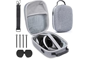 MENEEA Etui de Protection pour PS VR2, Mallette de Transport pour PlayStation VR2 Manette de Sens & Affichage Casque avec Couvercle Anti-poussière & Bandoulière,Sac de Rangement Rigide pour PSVR2 Accessoires