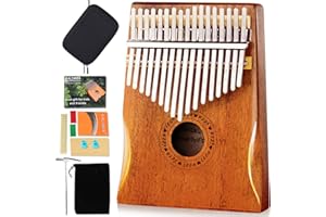 IECO Kalimba 17 Tasti Professionale Mbira per Bambini Adulti Portatile Calimba Strumenti Musicali con Custodia Protettiva Istruzioni Martello