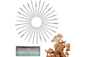 Aiyraa 30 Pcs Diamant Fräser Schleifstift Set, 3mm Schaft Dremel Fräser Für Glas Edelstein, Diamant Bohrer Polieren Gravieren, Dremel Zubehör Schleifaufsätze Für Metall Und Steinbearbeitung