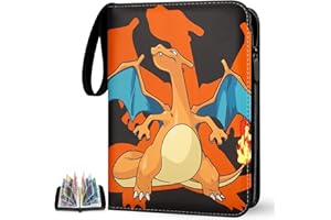 COZVIAO Album Carte Pokemon, Raccoglitore Carte con Cerniera, Album Porta Carte Collezionabili, 50 Pagine 400 Capacità
