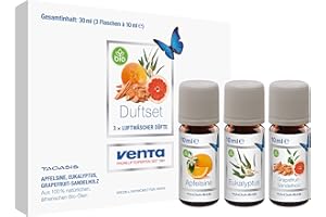 Venta 6044300 Bio-Duftset Exklusiv N°1 (Apfelsine, Eukalyptus, Grapefruit-Sandelholz), 1 natürliche ätherische Bio-Öle, 3 x 10 ml