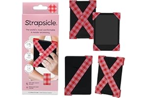 Strapsicle Hand Strap for Kindles & Kobos – Fits Paperwhite Gen 11/12 (6.8”/7”), Signature Edition – Colorsoft – 2 Pack – Large – Gingham