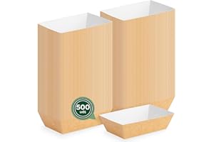 HORECA COLLECTION MAXI PRODUCTS - 500 unidades Cuenco Cartón Desechables - Cuenco Aperitivos - Comida para llevar - Bandeja Cartón - Comidas frías y calientes - Aperitivo Desechable -11,5x7x4cm - APILABLE