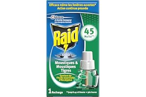 Raid Recharge electrique liquide Moustiques eucalyptus 45 nuits