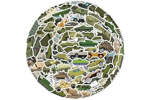 AFFOTO 100 Uds Militar Pegatinas para Maleta,Portátiles,Botellas de Agua,Bicicletas,Patinetas,Monopatín,Guitarra,Casco,Equipaje,Coche,Tácticas Impermeable Stickers de Vinilo para Niños y Niñas,Adolescentes