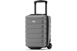 Flight Knight Lekki 2-kołowy twardy futerał ABS walizka kabinowa bagaż podręczny zatwierdzony dla ponad 100 linii lotniczych, w tym British Airways, Ryanair i easyJet, zatwierdzone bezpłatne