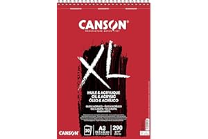 Canson XL Óleo & Acrílico Álbum Espiral A3 30H Fino 290g