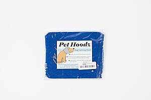 OVER THE MOON PET PRODUCTS Pet Hoodz für Hunde, Angstzustände, Fellpflege, Ohrenschützer, beruhigende Kapuze, Ohrenkompression, Haustier-Kapuzenpullover, Hunde-Ohrwickel, Blau, Größe S