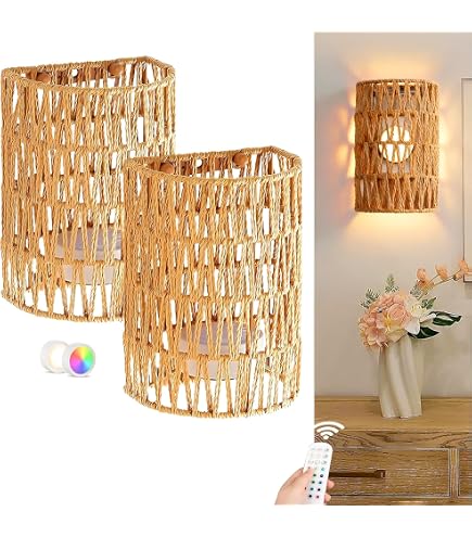 Lot de 2 Applique Murale Industrielle Vintage Abat-jour Cage, Luminaire Murale Intérieur en