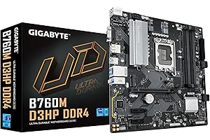 GIGABYTE B760M D3HP DDR4 Motherboard - Supports Intel Core 14th Gen CPUs, 4+1+1 Phases Digital VRM, up to 5333MHz DDR4 (OC), 2xPCIe 4.0 M.2, GbE LAN, USB 3.2 Gen1