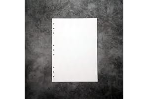 ZELTEN B5 9-Ring 26- Anelli fai da te in plastica trasparente con visualizzazione ad anello rotondo per rilegatura a spirale, copertina per notebook (Blank Refill, 9 Holes)