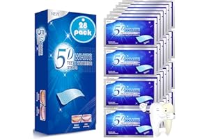 Rnitle 56 Stück Zahnaufhellung Strips,Bleaching Stripes ​mit Minze Geschmack,Zahnaufheller Zahnpflege Set für Weiße Zähne Teeth Whitening Set,Whitening Strips für Zahnaufhellung