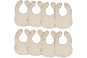 Comfy Cubs Muslin Baby Bibs, Drool Bibs, Adjustable with Easy Snaps, Teething & Drooling, Absorbent Bibs for Boys & Girls
