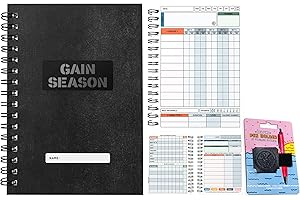 FABULOUS PLANNING Diario da allenamento per palestra, palestra, fitness e allenamento, taglia XL e XS – Set obiettivi, 1000 esercizi, diario premium (X-LARGE (A5), "Gain Season")