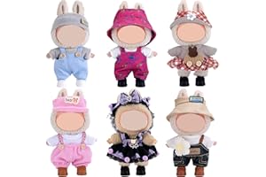 DOLLBIE Total 6 Sets 17cm Dolls Clothes Outfits and Accessories Include Various Style Dress and Outfits (Doll Not Included)