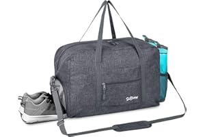 Sportsnew Sporttasche mit Schuhfach & Nassfach Reisetasche Damen Trainingstasche Herren Gym Tasche Fitnesstasche Weekender Bag, Grau 35L