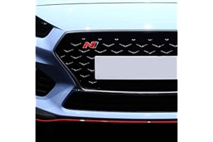 ‎PRINTATTACK P043 | Emblem Cover N-Performance Kühlergrill 2er-Set Aufkleber | Oracal | Car Styling | Dekorset V1 (Rot/Carbon/Schwarz)