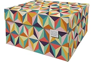 Dutch Design Brand Boîte de rangement avec couvercle – Boîtes de rangement – Carton recyclable certifié FSC (dimensions : 38,9 x 31,8 x 21,1 cm)