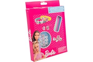 JOYTOY Joy Toy - Barbie 3 plastikowe bransoletki z 18 charmsami do włączenia w opakowaniu prezentowym – 15 x 2,5 x 20 cm