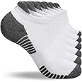coskefy Running Socks Thick Cushion Ankle Trainer Socks for Men Women Cotton Sports (6 Pairs)