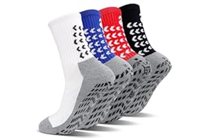 ZAKASA Chaussettes Antidérapantes Football Homme: Chaussette Foot Sport Anti Dérapantes Hommes Coton Socquettes