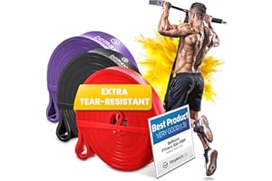 BEMAXX Banda Elastica di Resistenza + Programma di Allenamento - Fasce Elastiche Aiuto per Pull-Up | per Allenamento, Allungamento, Ginnastica | Palestra, Yoga, Pilates | Versatili, Duraturi, Resistenti