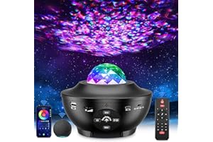 IKHDCYH Alexa Proyector Estrellas Luces, Proyector Luz Galaxia Techo Adultos, LED Nocturna Infantil, Galaxy Night Light con Temporizador, Control de Voz, Remoto, Altavoz Bluetooth para Room Decor Fiesta