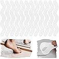 plastific 12pcs Non-slip Strip Stickers, Anti Slip Grip Stickers Adhesive Shower Strip Stickers Non Slip Strips Pad Treads Bathtub Flooring Safety Tape Mat for Bath Shower (White)