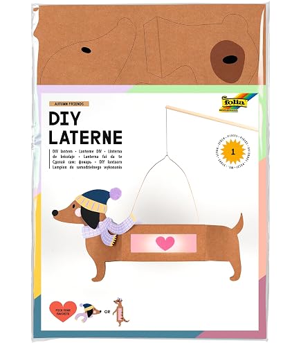 Folia 94205 Set Per Lanterna Space Safari: Kit Creativo Per Bambini, 23x33x10 Cm, Koala O Tigre, Per San Martino E Halloween - 6
