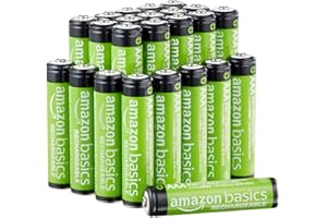 AmazonBasics Rechargeable AA Batteries 2000 mAh (12-Pack), Pre-Charged aaa schwarz