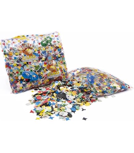 Coriandoli Per Feste - Confezione Da 50g Di Coriandoli Bianchi Per Matrimoni, Compleanni E Carnevale | Coriandoli Colorati Con Paillettes Dorate - Foto 9