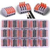 Pluworks 30pcs Electrical Connectors with Operation Lever, 30pcs 5 Way Terminals