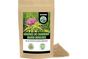 Alpi Nature Chardon Marie Graine en Poudre 500g, Poudre de Graines de Chardon Marie Moulues