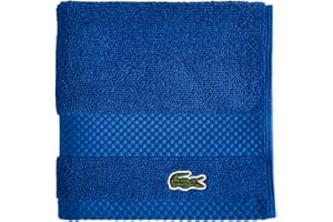 Lacoste Heritage Supima Cotton Wash Cloth, Surf Blue, 13" x 13"