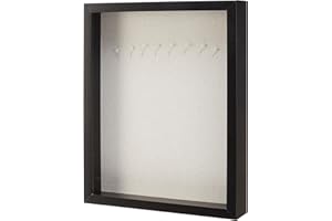 Amazon Basics - Cornice Rettangolare in Legno Stile Shadow Box/per Foto, 28cm x 35,5cm, Nero