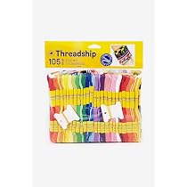 DMC - Pack de 105 échevettes Multi-brins (8 m par échevette) - 100% Coton - Couleurs Assorties - Fil à Broder | Idéal Point de Croix, Bracelet brésilien, Loisirs créatifs